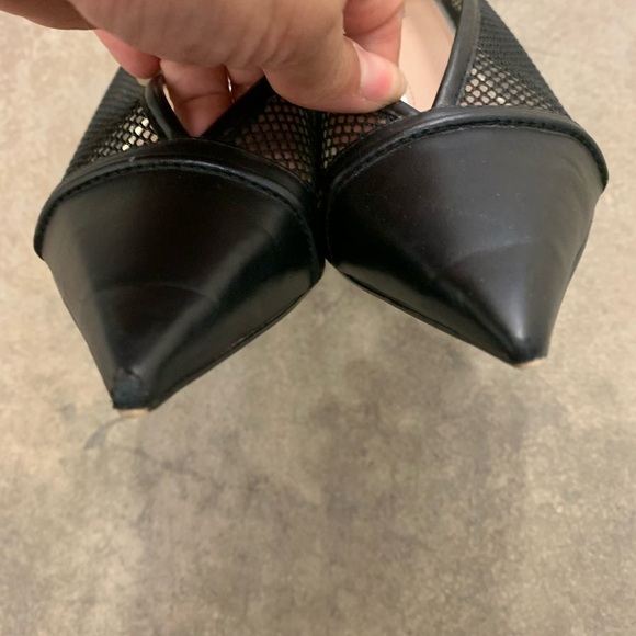 Zara witchy whimsigoth kitten heels pointed toe mesh heels vampy - Picture 3 of 6